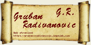 Gruban Radivanović vizit kartica